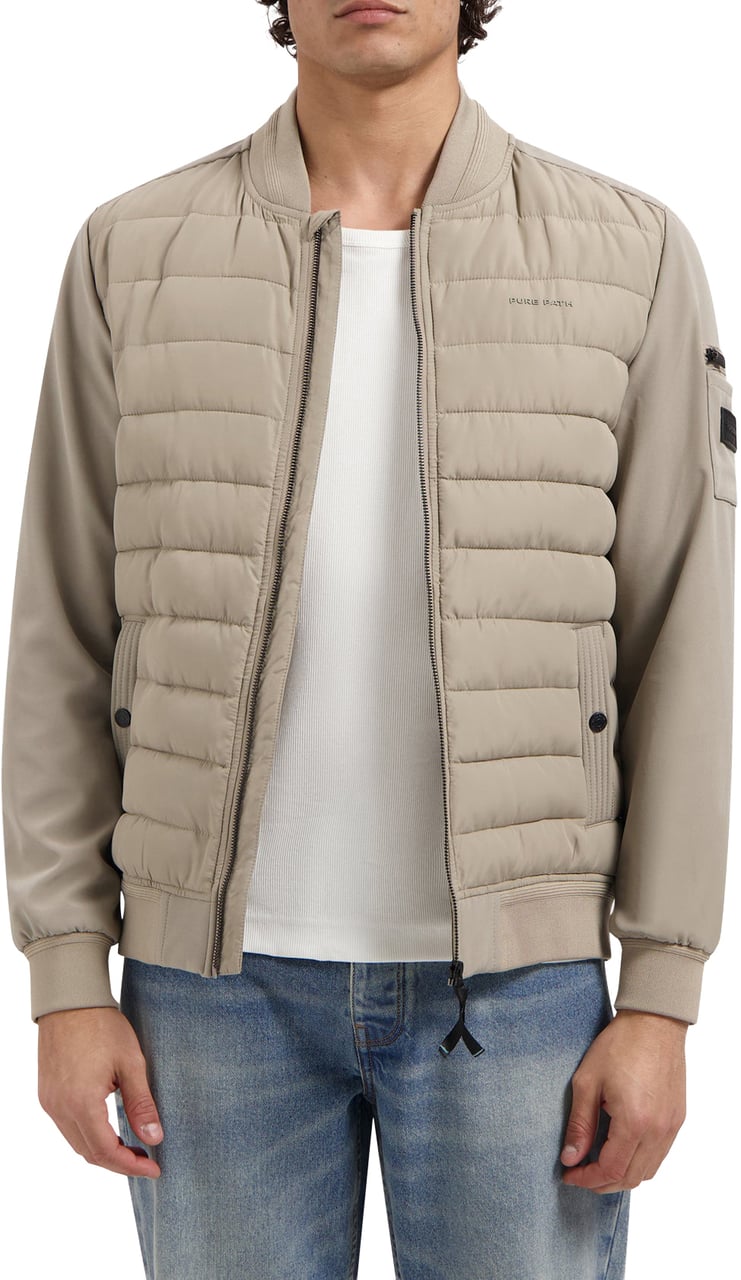 Pure Path Padded softshell Jacket 26010401 Taupe
