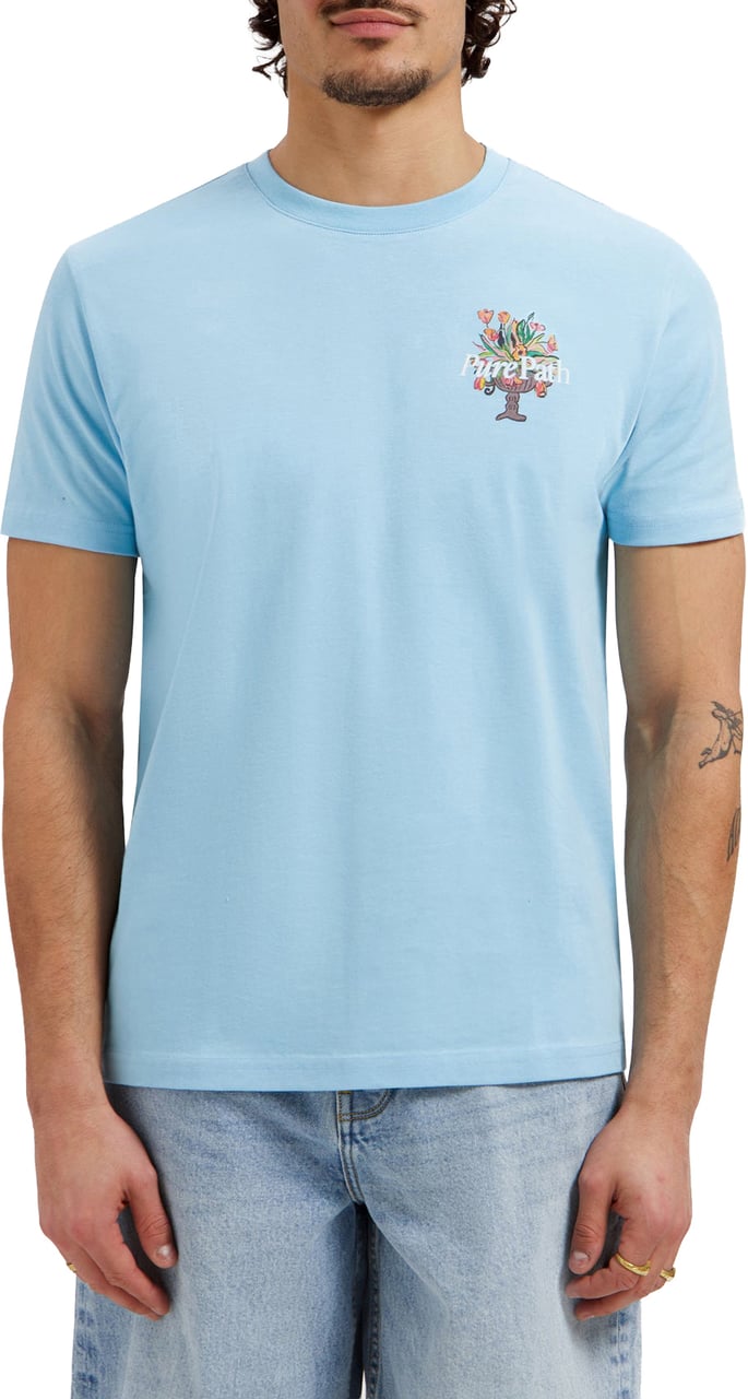 Pure Path Flower Vase T-shirt 26010112 Blauw