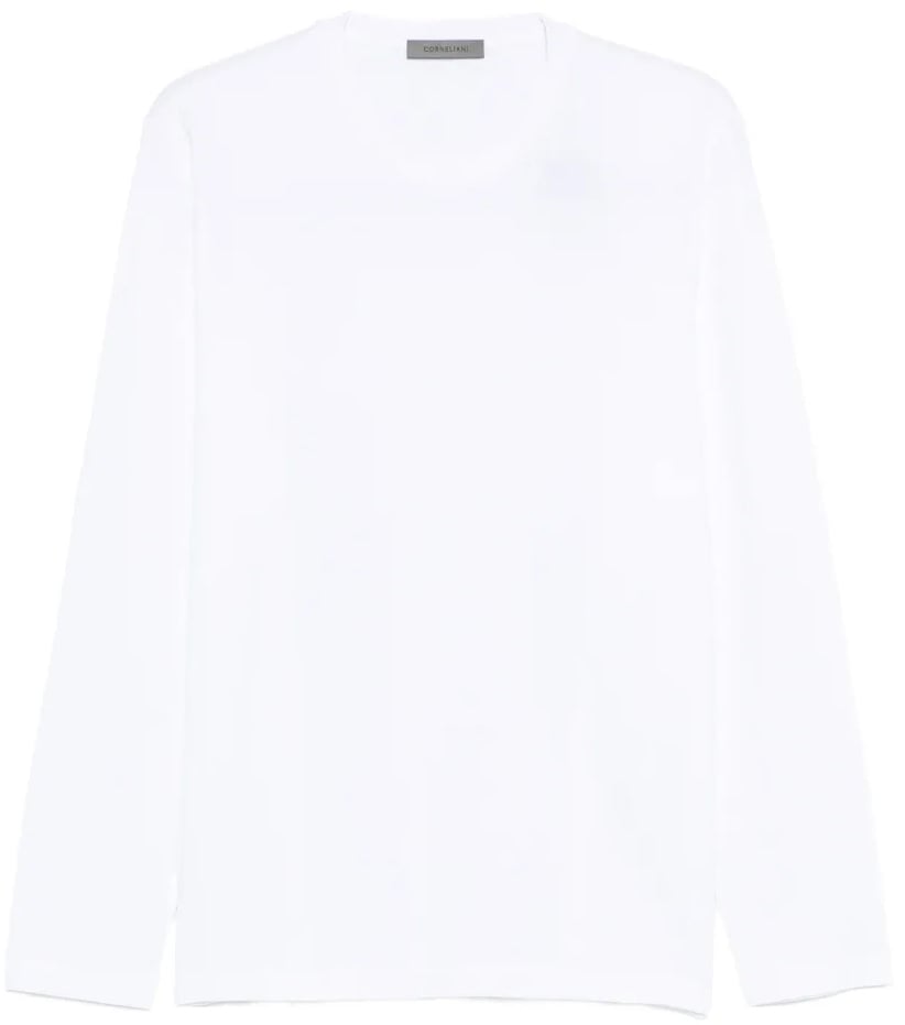 Corneliani t-shirt wit lange mouwen Wit