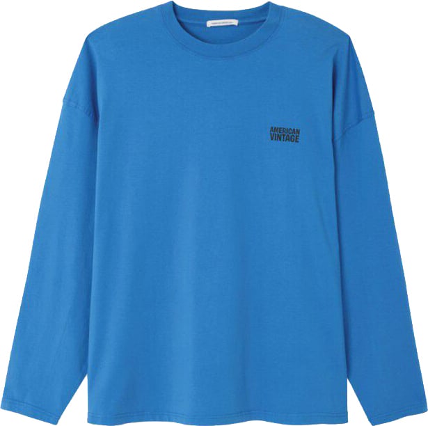 American Vintage t-shirt bic blauw Blauw