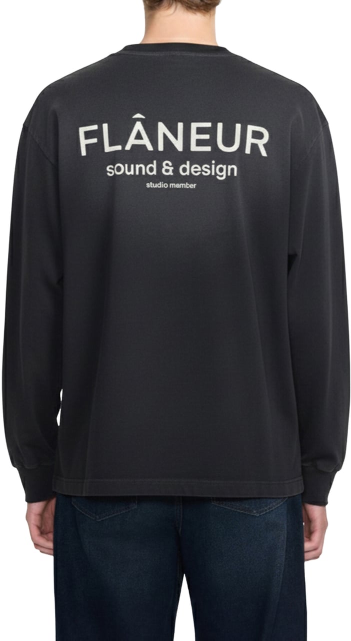 FLÂNEUR t-shirt lange mouwen zwart Zwart