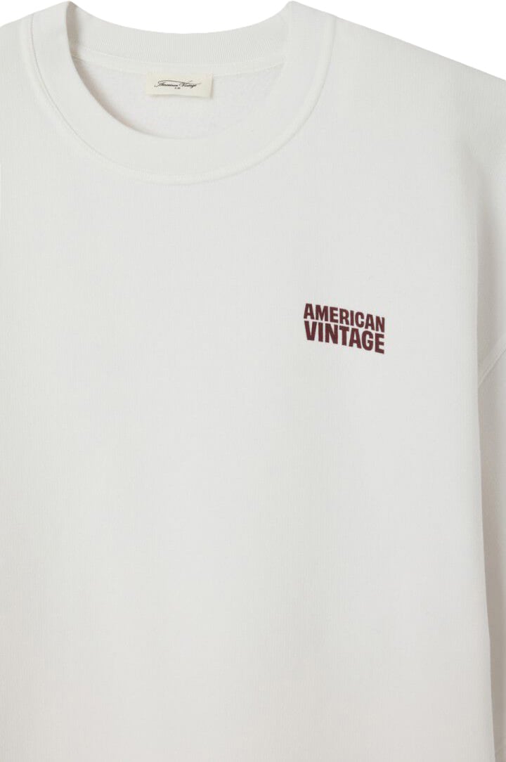American Vintage sweat t-shirt white Wit