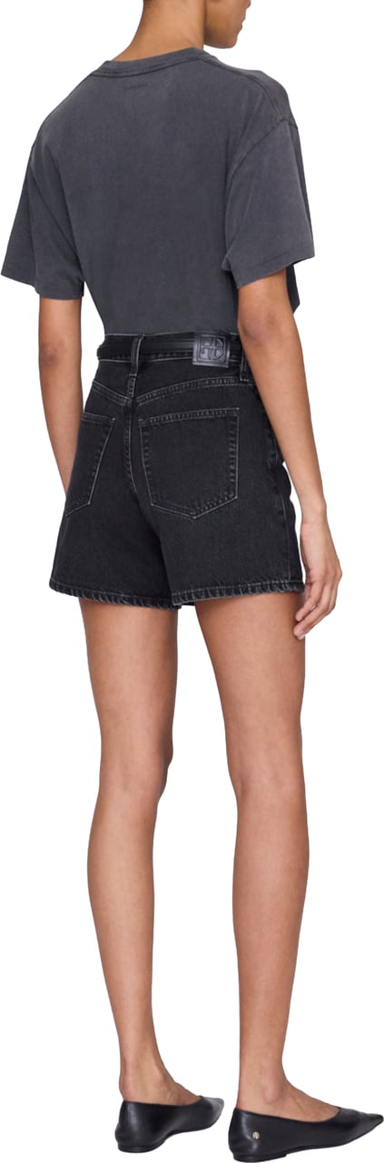 Anine Bing t-shirt grijs print Grijs