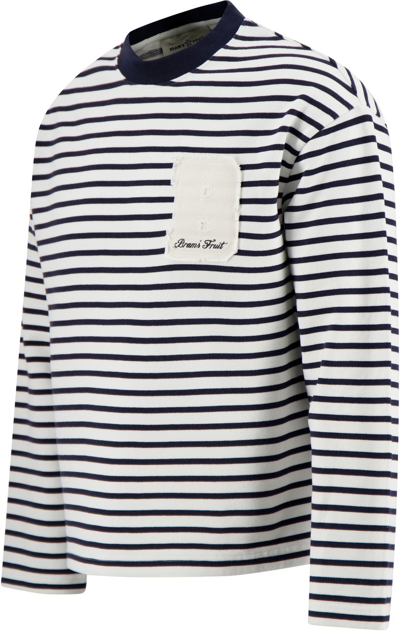 Bram's Fruit t-shirt longsleeve striped Blauw