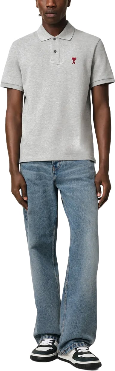 AMI Paris polo grijs Grijs