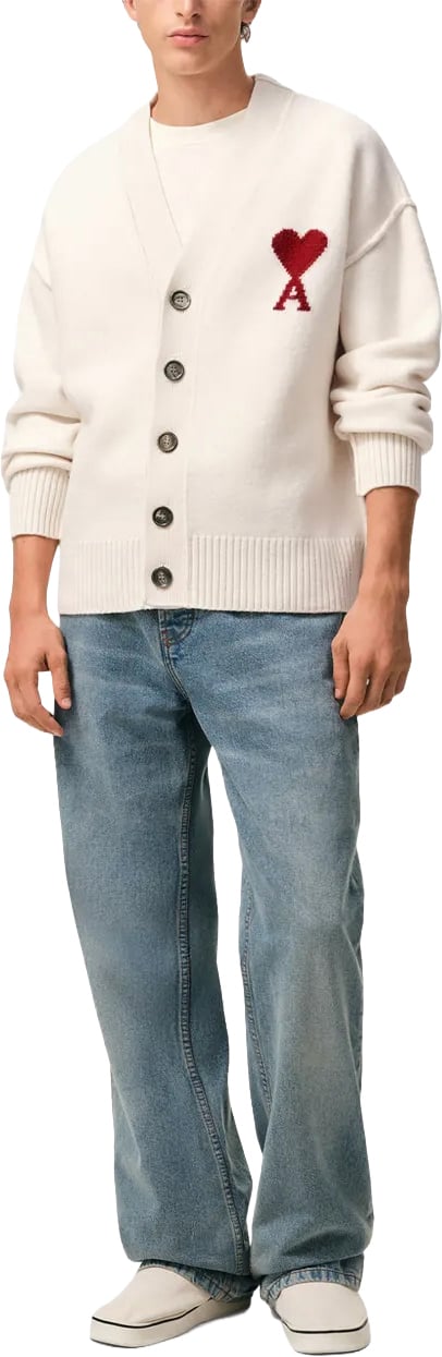 AMI Paris gilet wit wol Wit