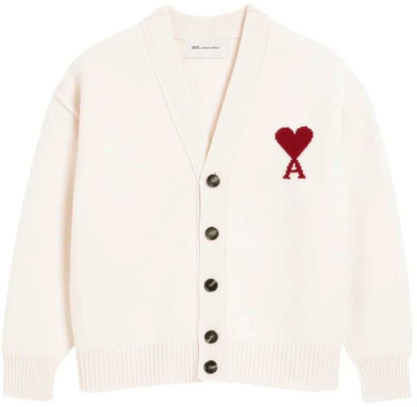 AMI Paris gilet wit wol Wit