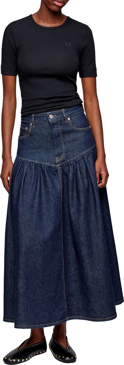 Ganni rok blauw jeans Blauw