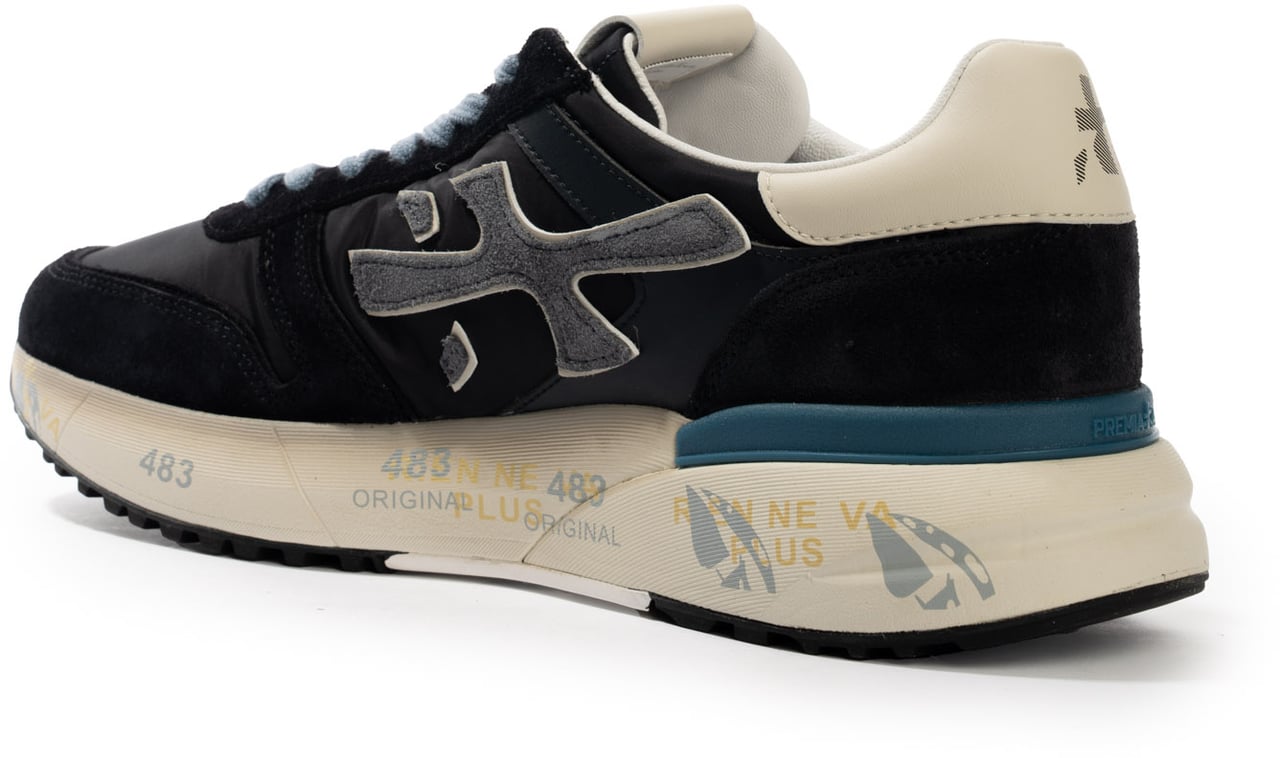 Premiata Heren Mick Sneaker Blauw Blauw