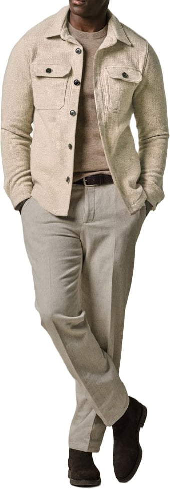 Profuomo Overshirt structure Beige