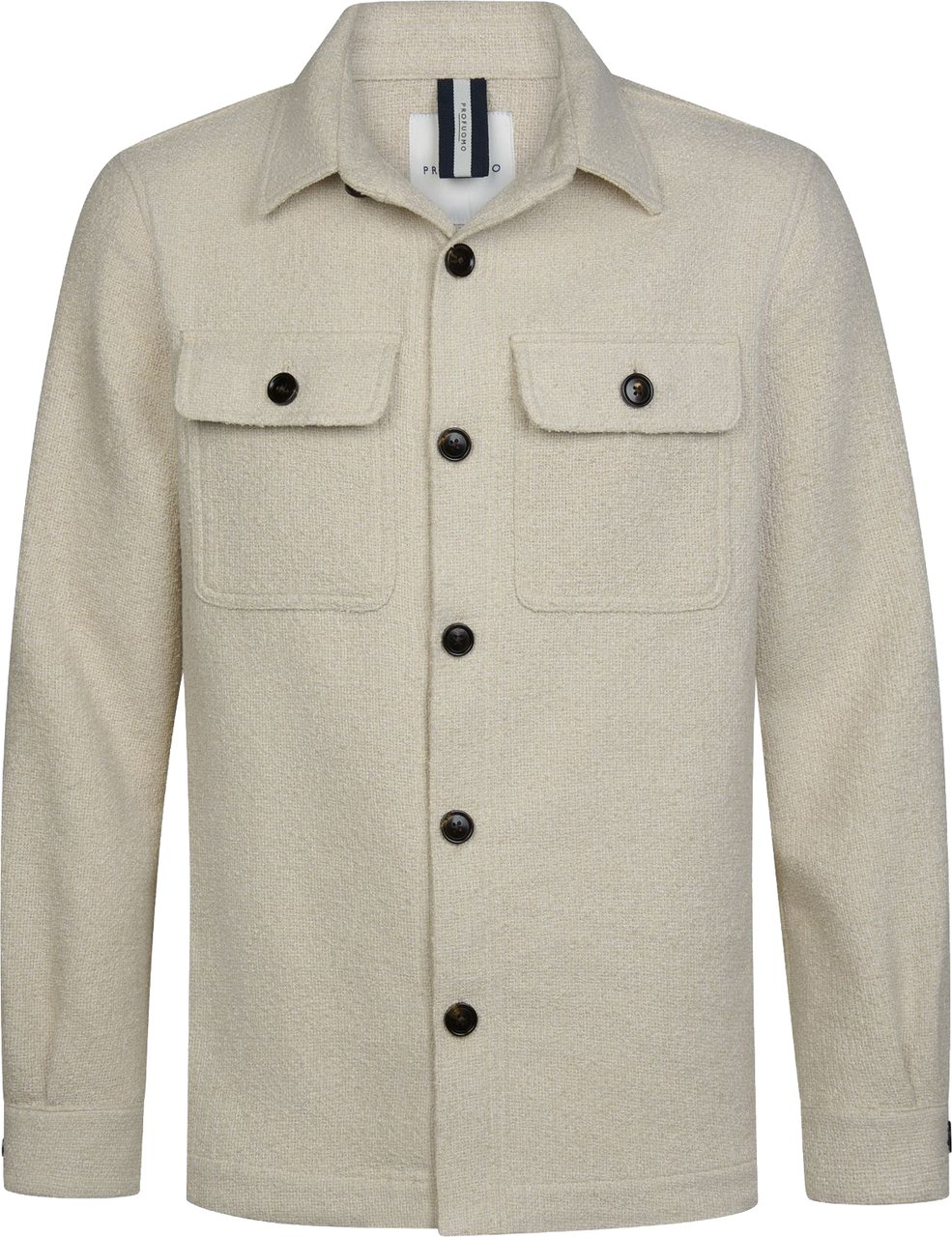 Profuomo Zand Boucle overshirt Beige