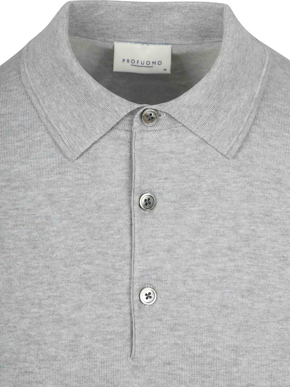 Profuomo Grijze Luxury Basic polo Grijs