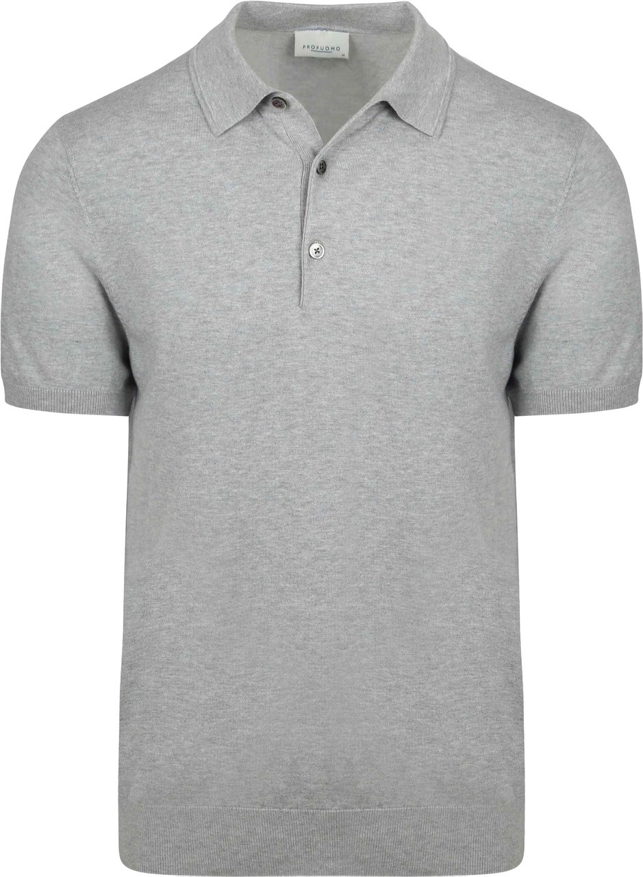 Profuomo Grijze Luxury Basic polo Grijs