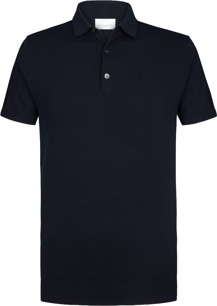 Profuomo Navy Luxury Basic polo Blauw