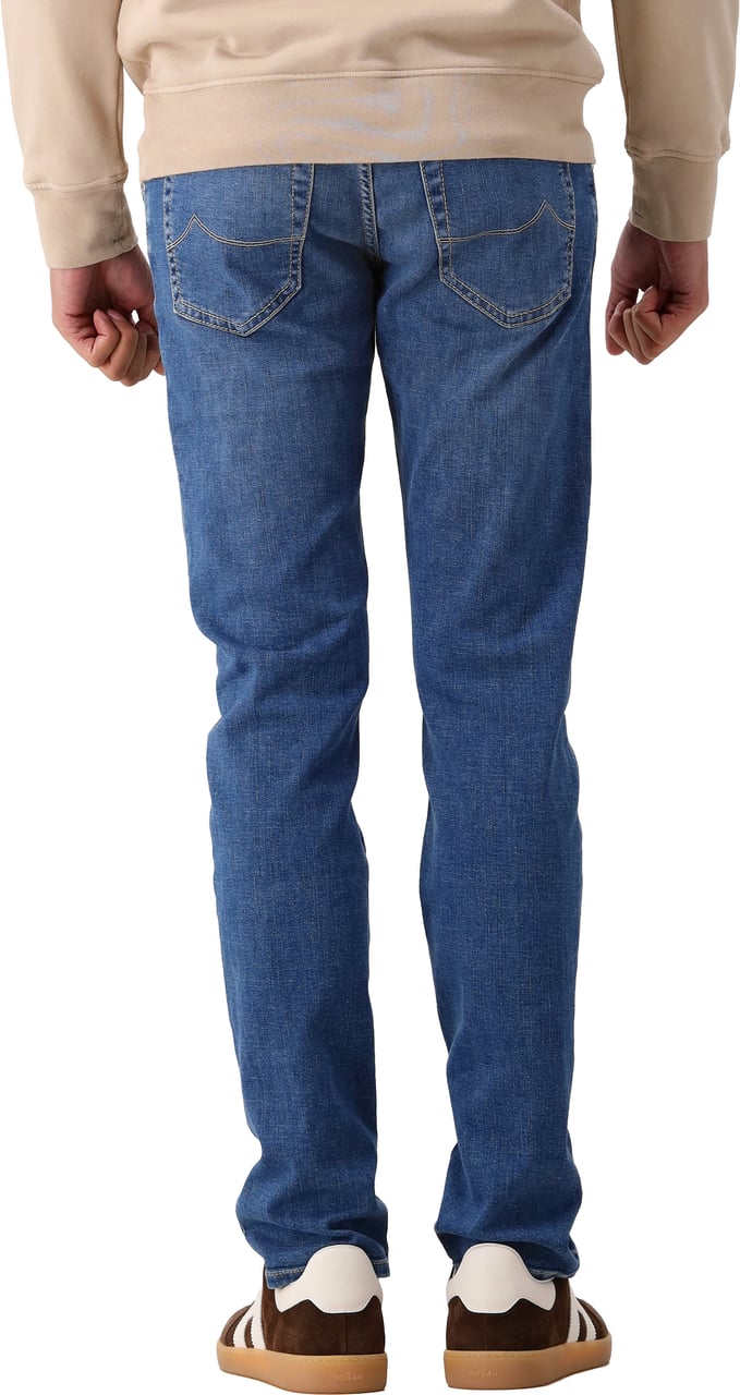 Jacob Cohen Nick super slim camel Blauw