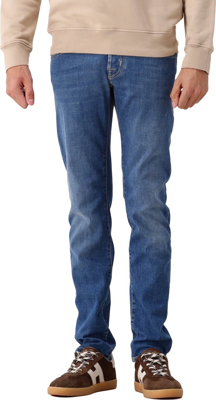 Jacob Cohen Nick super slim camel Blauw