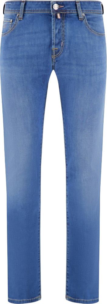 Jacob Cohen Nick Slim fit bloem Blauw