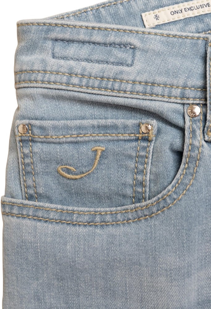 Jacob Cohen Bard slim fit wit Blauw