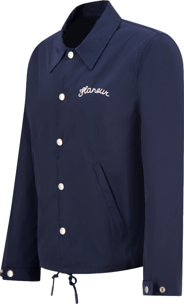 FLÂNEUR signature coach jacket Blauw