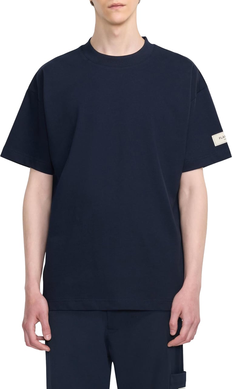 FLÂNEUR atelier t-shirt navy Blauw
