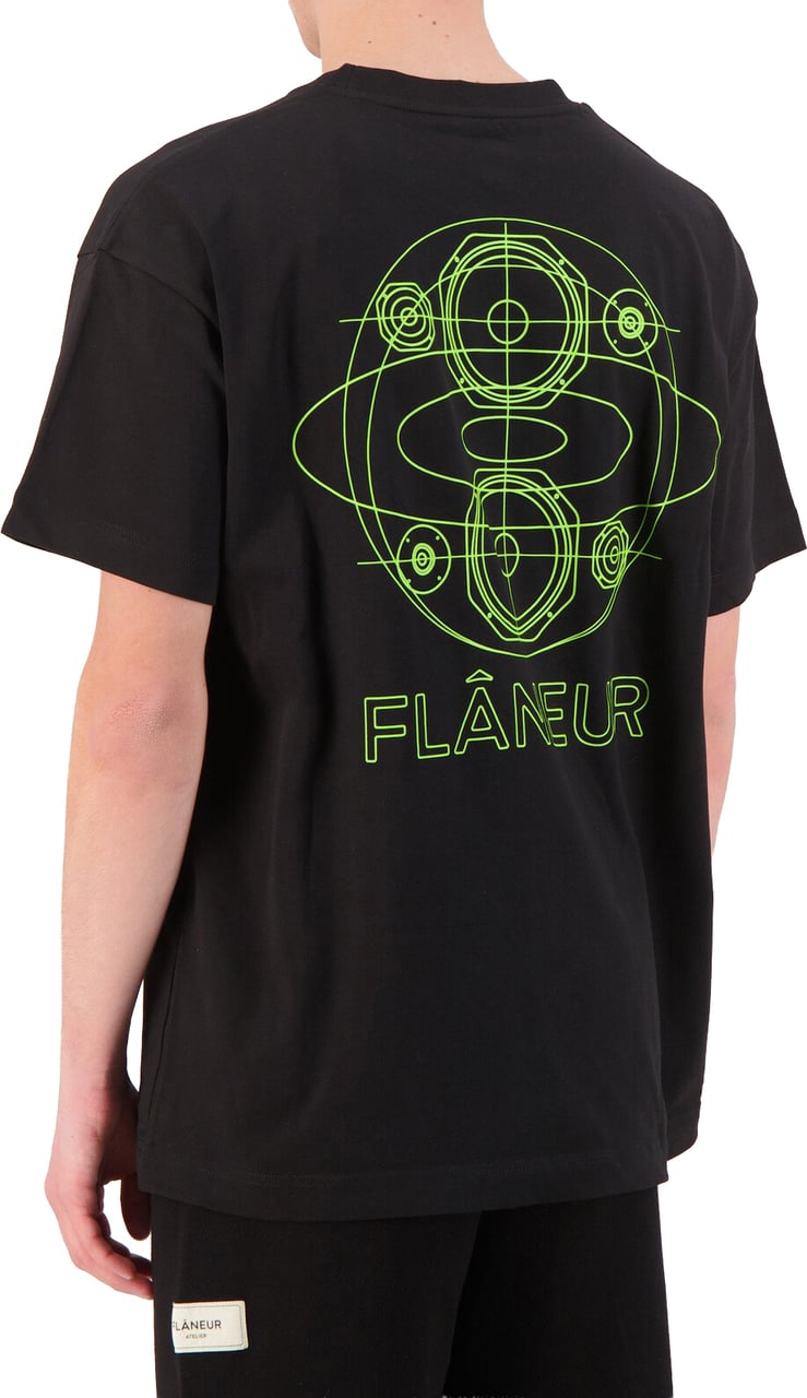 FLÂNEUR speaker t-shirt zwart Zwart