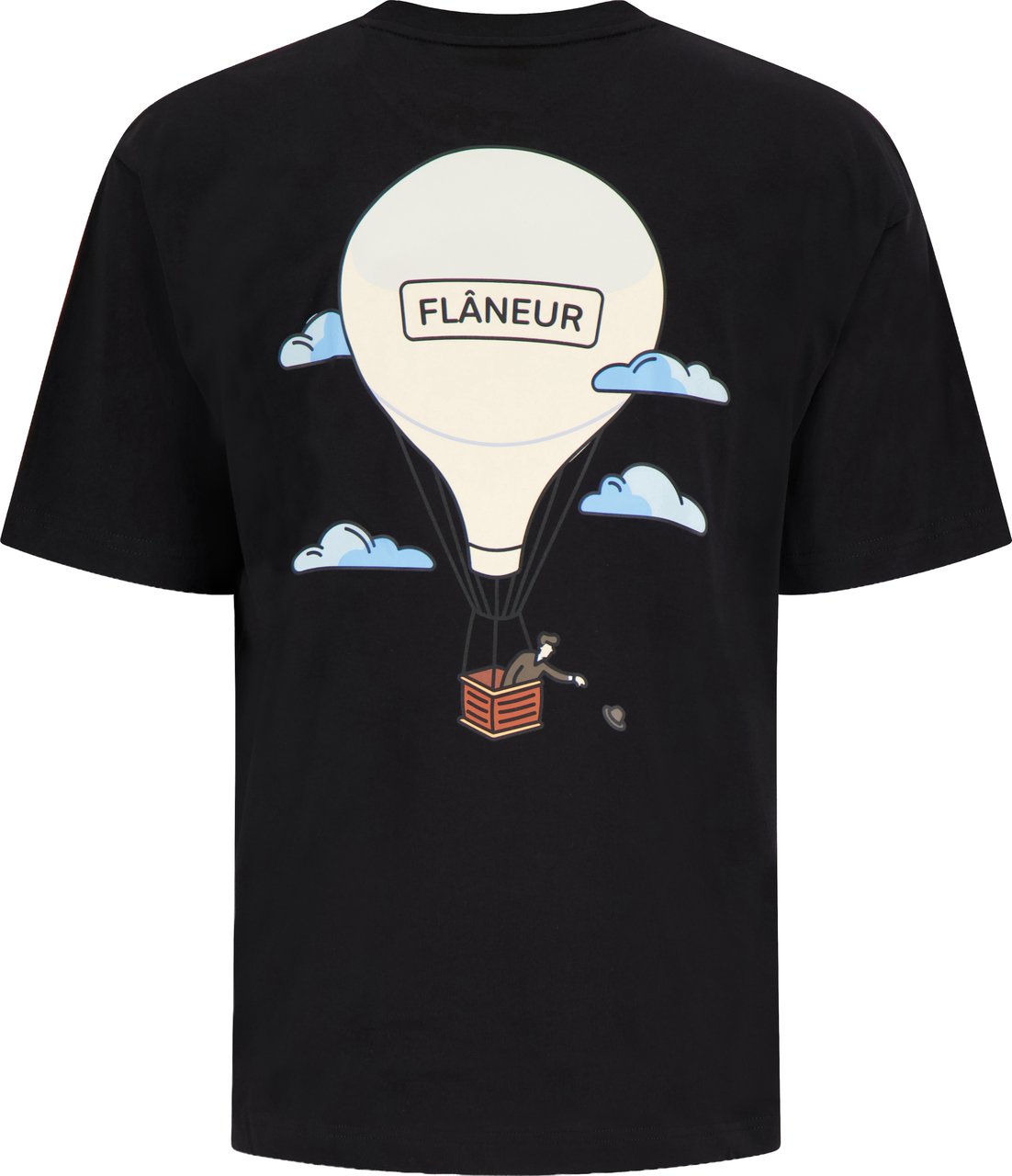 FLÂNEUR aeronautique t-shirt black Zwart