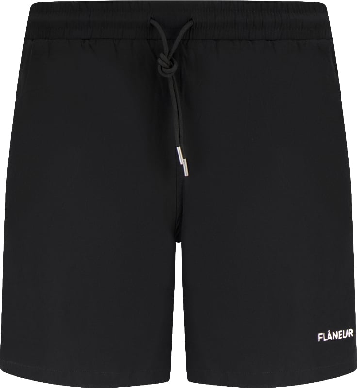 FLÂNEUR logo swimshort zwart Zwart