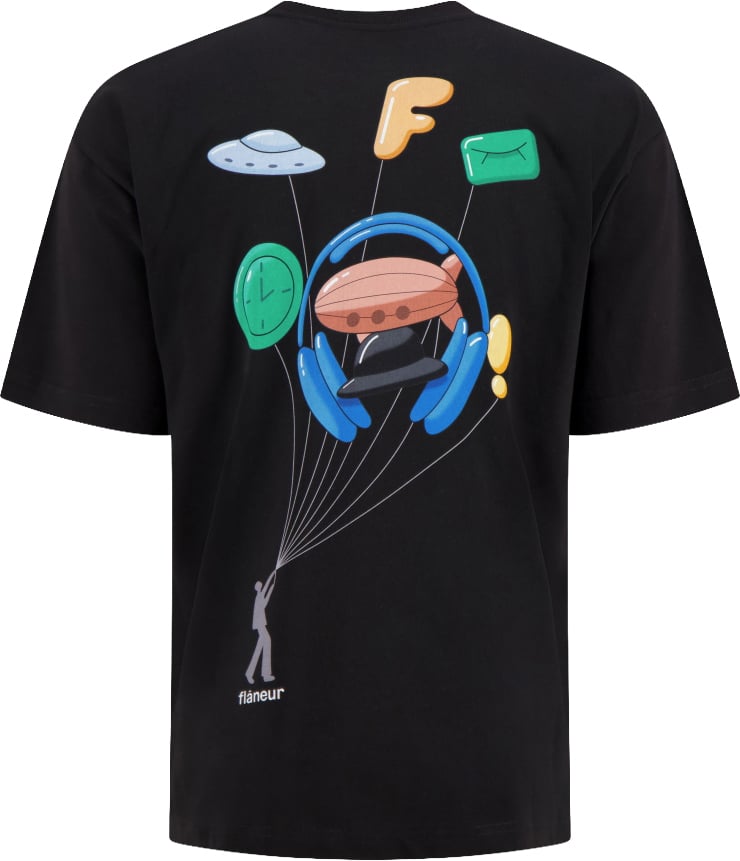 FLÂNEUR inflatables t-shirt zwart Zwart