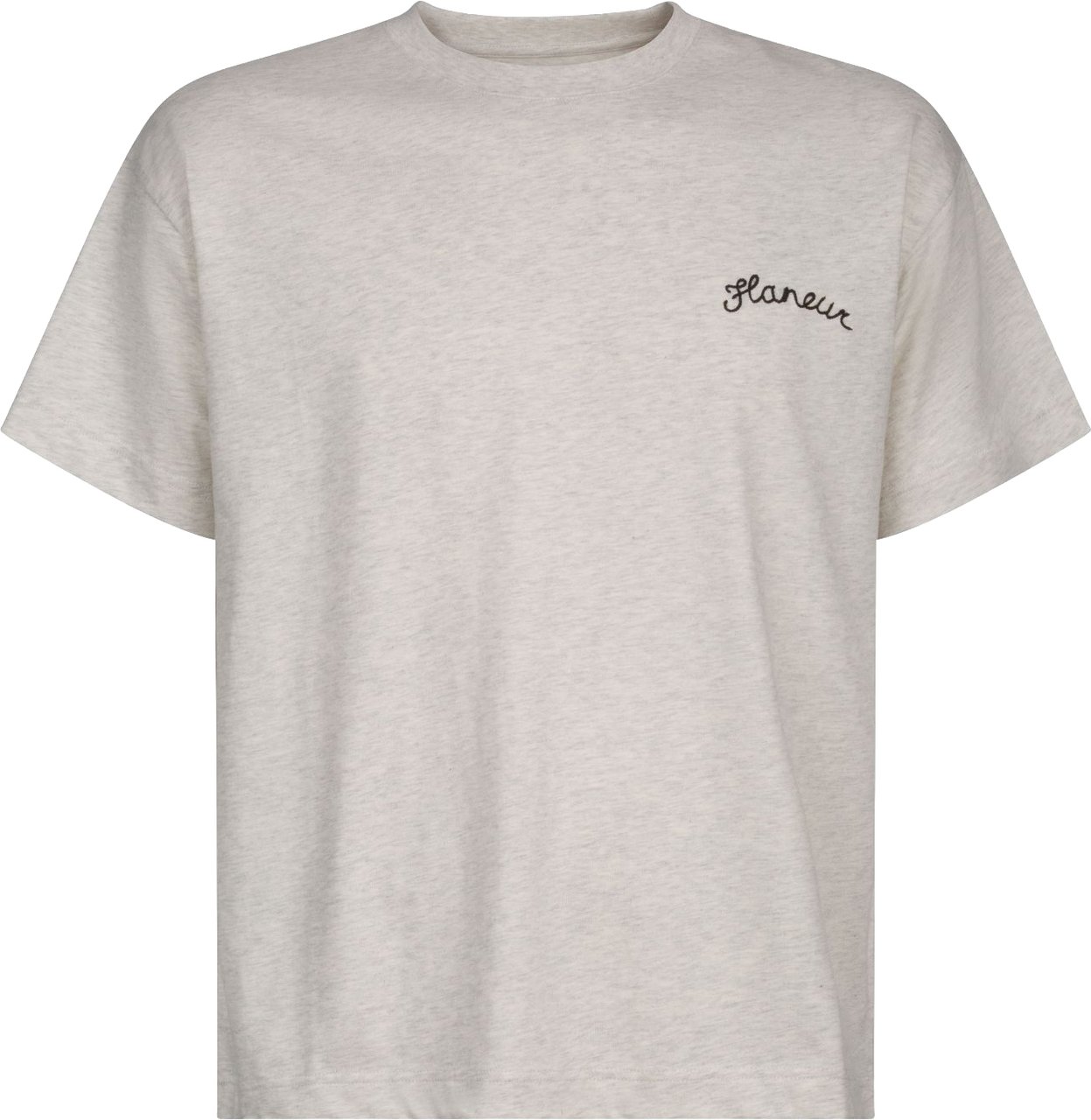 FLÂNEUR signature t-shirt heathergrey Grijs