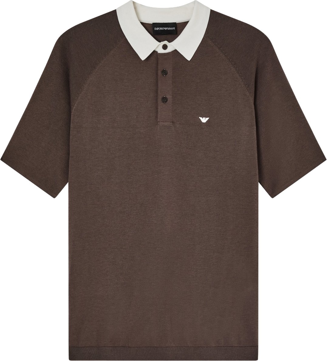 Emporio Armani Plain Knit Jumper Major Brown Bruin