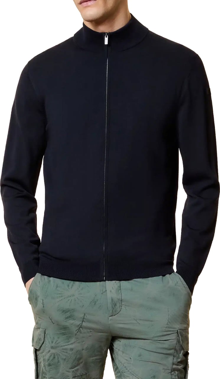 RRD Maxell Full Zip Knit Blue Black Blauw