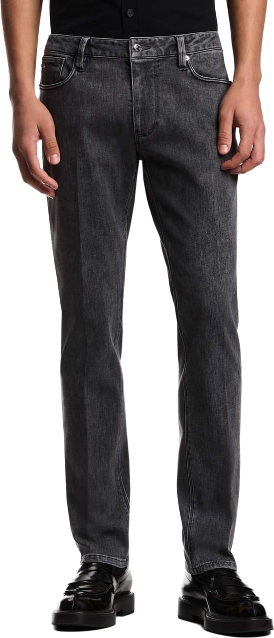 Emporio Armani J06 Stone Washed Medium Grey Denim Grijs