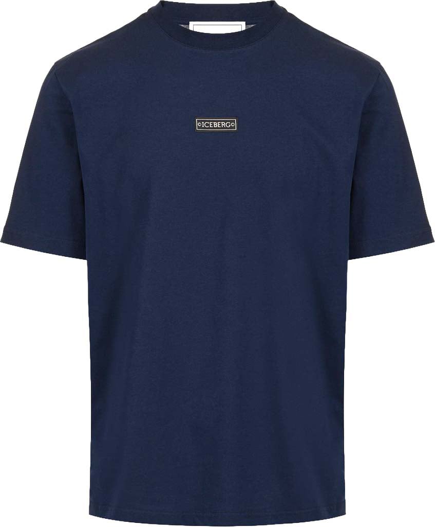 Iceberg T-shirt Navy Backprint Blauw