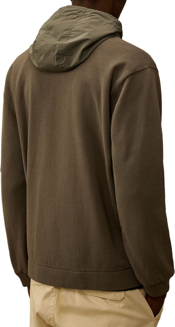 CP Company Mixed hooded sweater Grijs