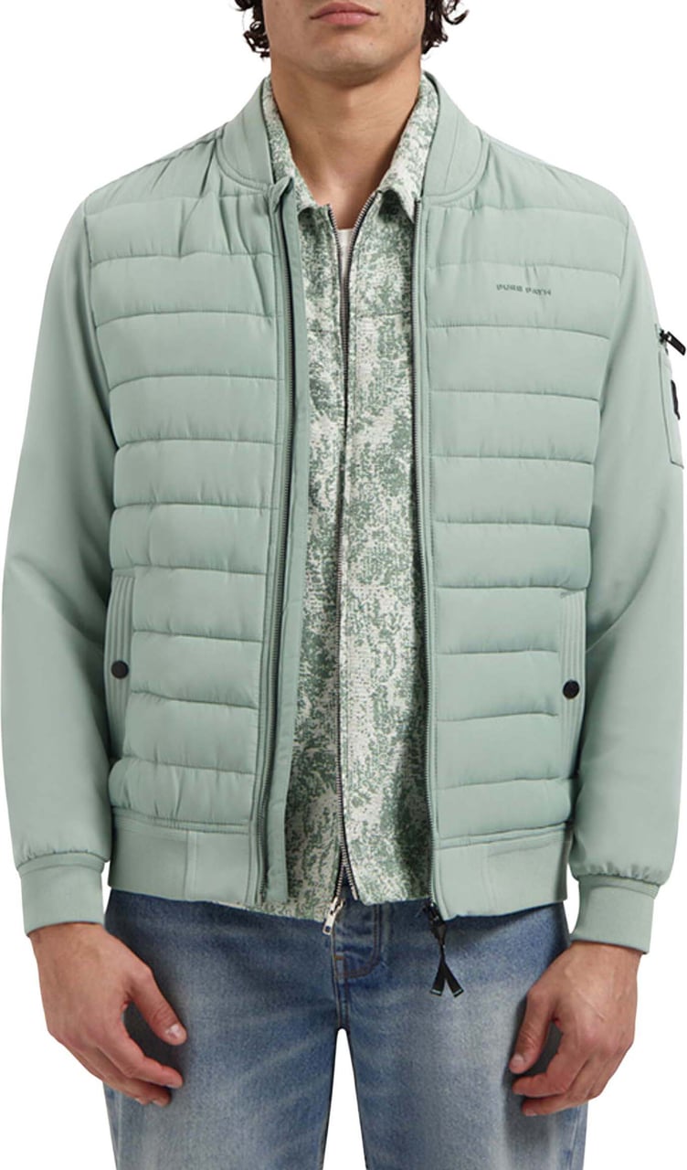 Pure Path Padded Softshell Jacket Mint Green Groen