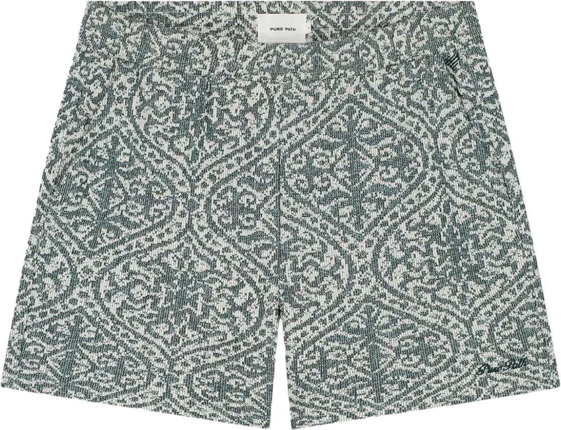 Pure Path Jacquard Shorts 26010526 Emerald Blauw