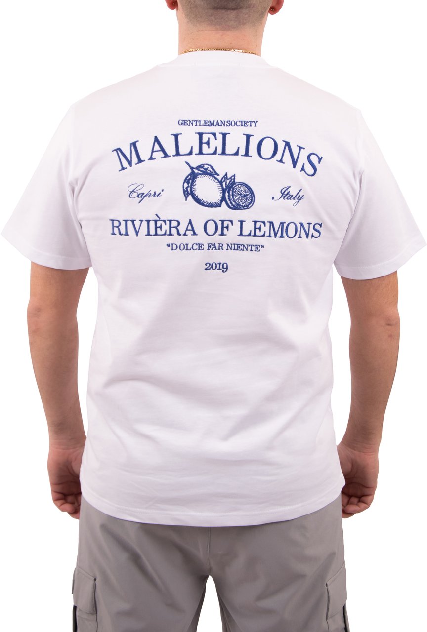 Malelions Malelions Men Riviera T-Shirt Wit