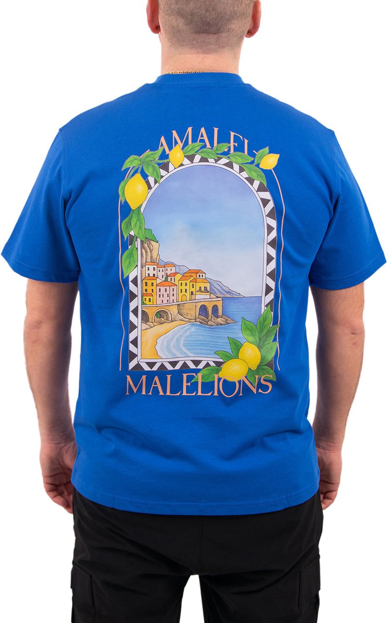 Malelions Malelions Men Amalfi Window T-Shirt Blauw