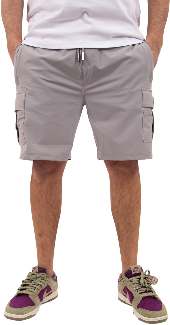 Malelions Malelions Men Capri Cargo Shorts Grijs