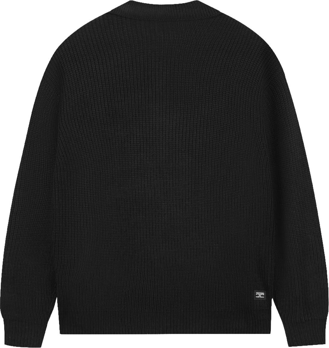 JORCUSTOM Heritage Heavyweight KnitPolo Black Zwart