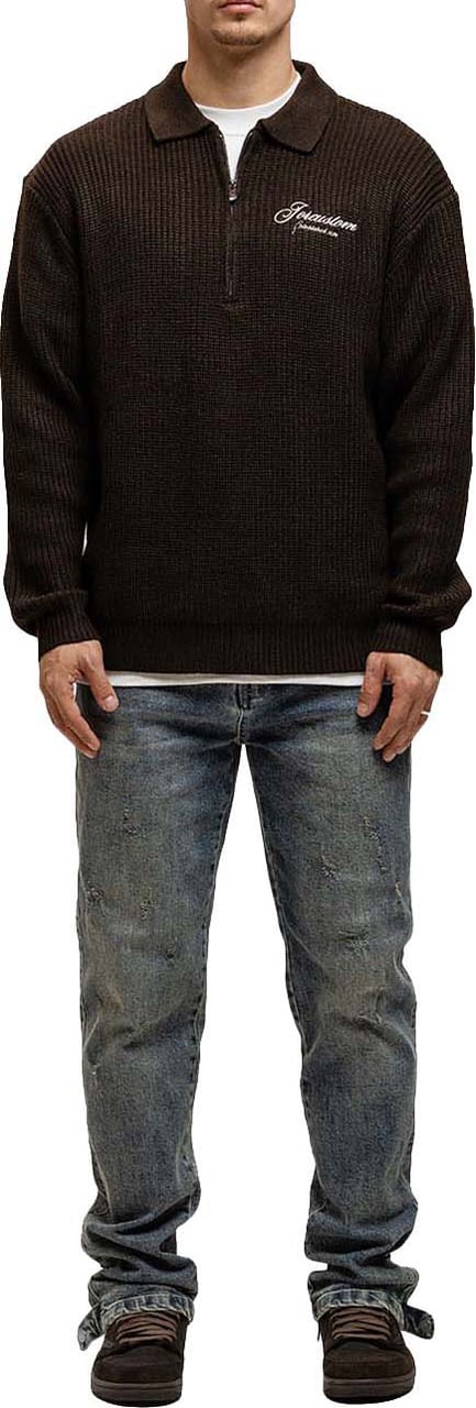 JORCUSTOM Heritage Heavyweight KnitPolo Brown Bruin