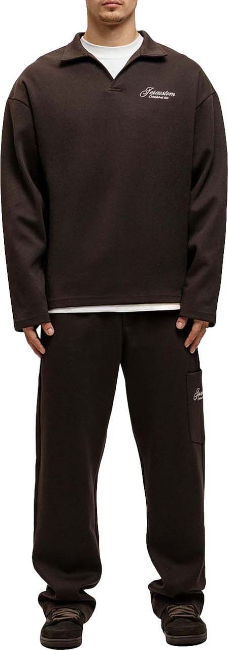 JORCUSTOM Heritage Longsleeve Polo Brown Bruin