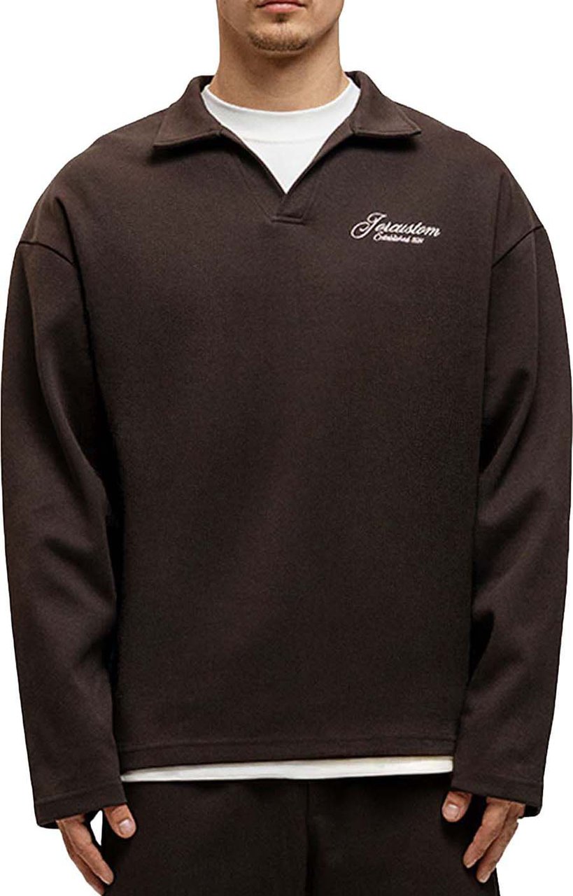 JORCUSTOM Heritage Longsleeve Polo Brown Bruin