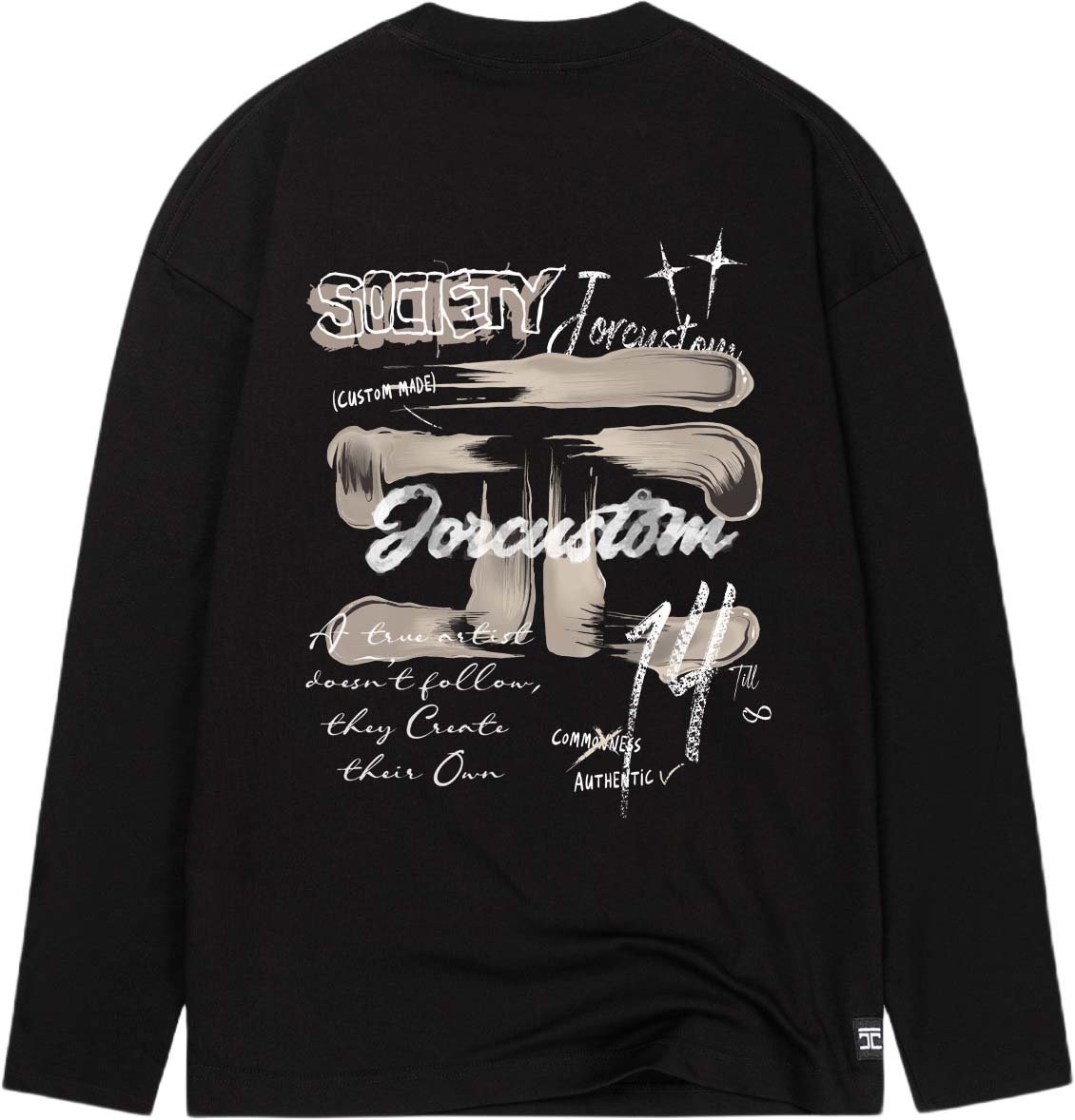 JORCUSTOM ArtistTwo Longsleeve T-Shirt Black Zwart