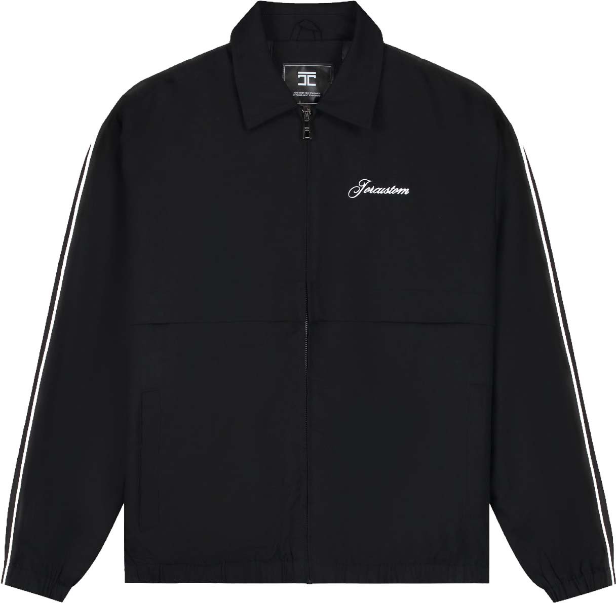 JORCUSTOM Script Tracksuit Jacket Black Zwart