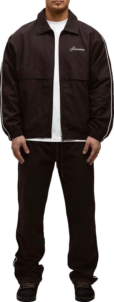 JORCUSTOM Script Tracksuit Jacket Brown Bruin