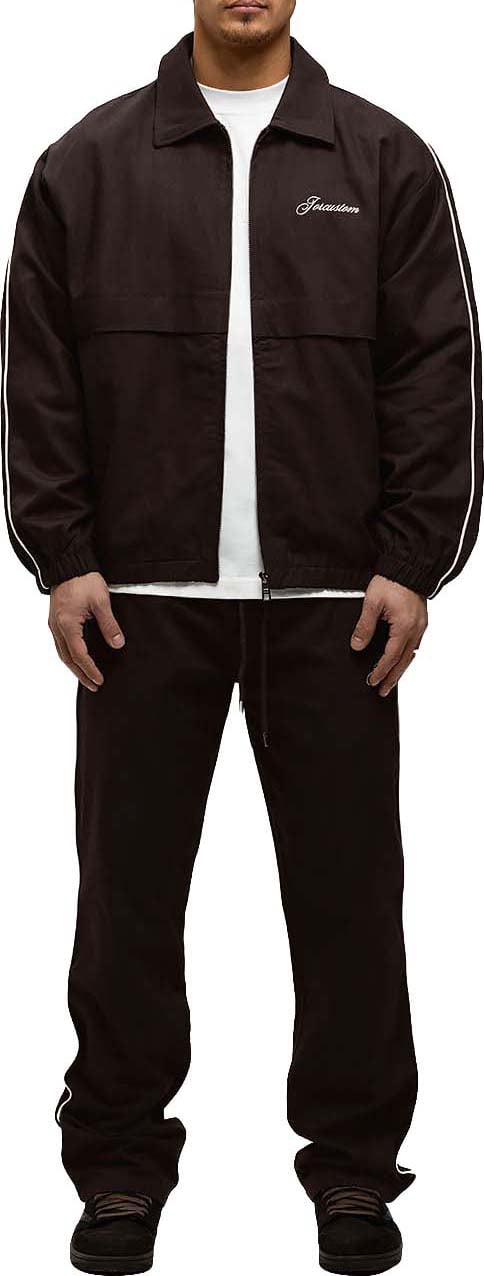 JORCUSTOM Script Tracksuit Jacket Brown Bruin