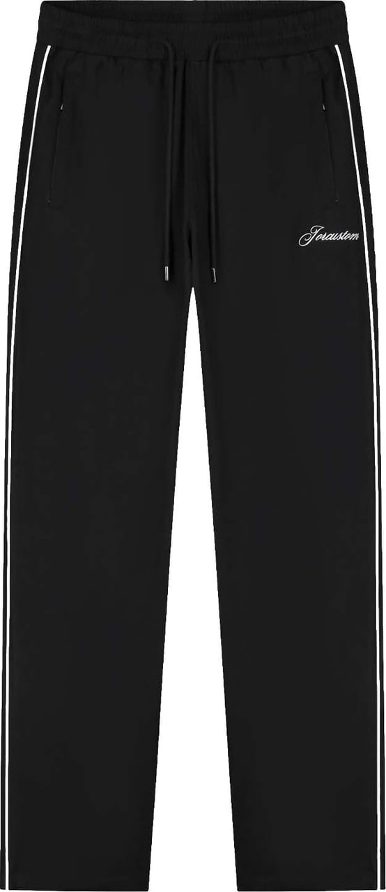 JORCUSTOM Script Tracksuit Pants Black Zwart