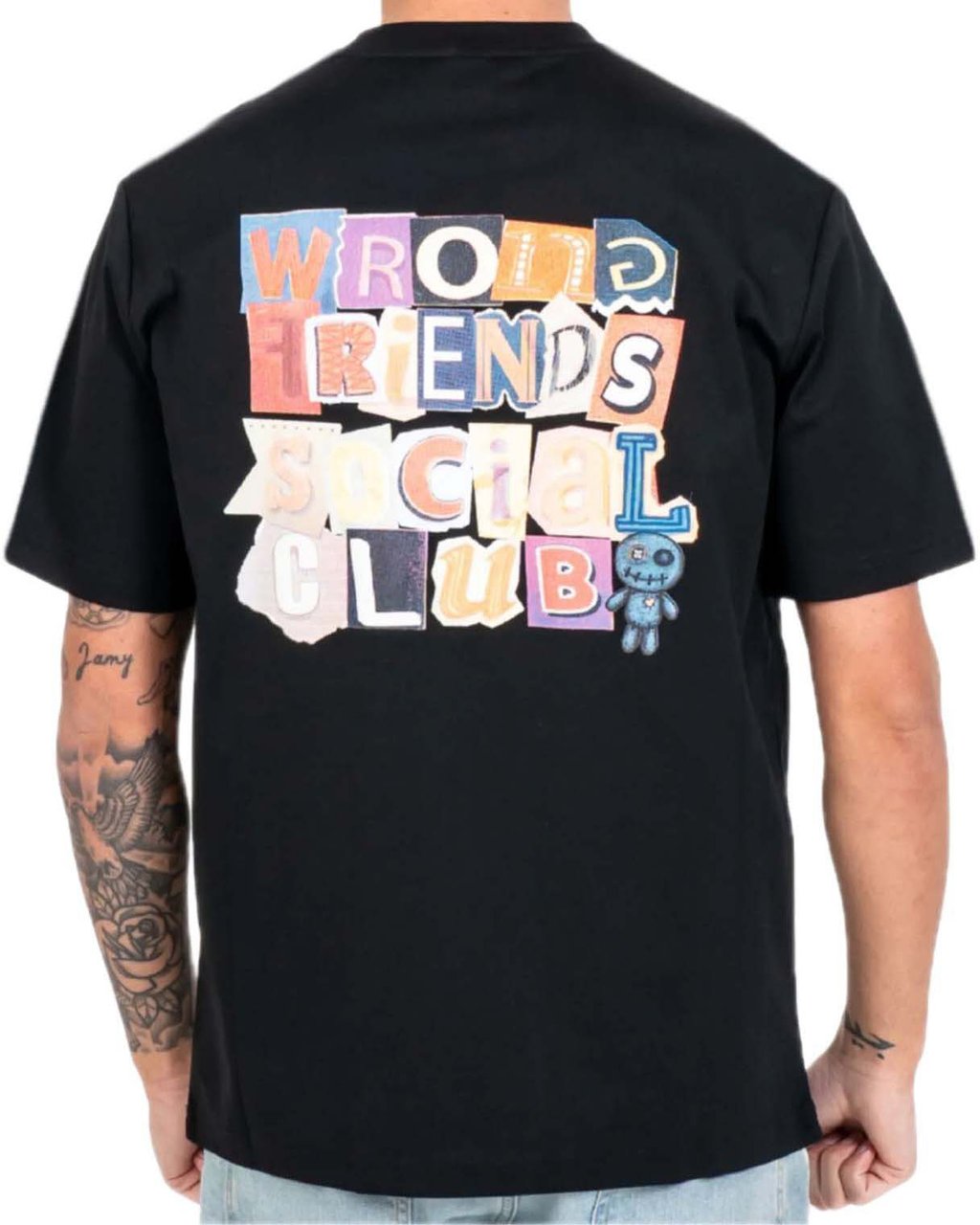 Wrong Friends Social Club T-Shirt Black Zwart