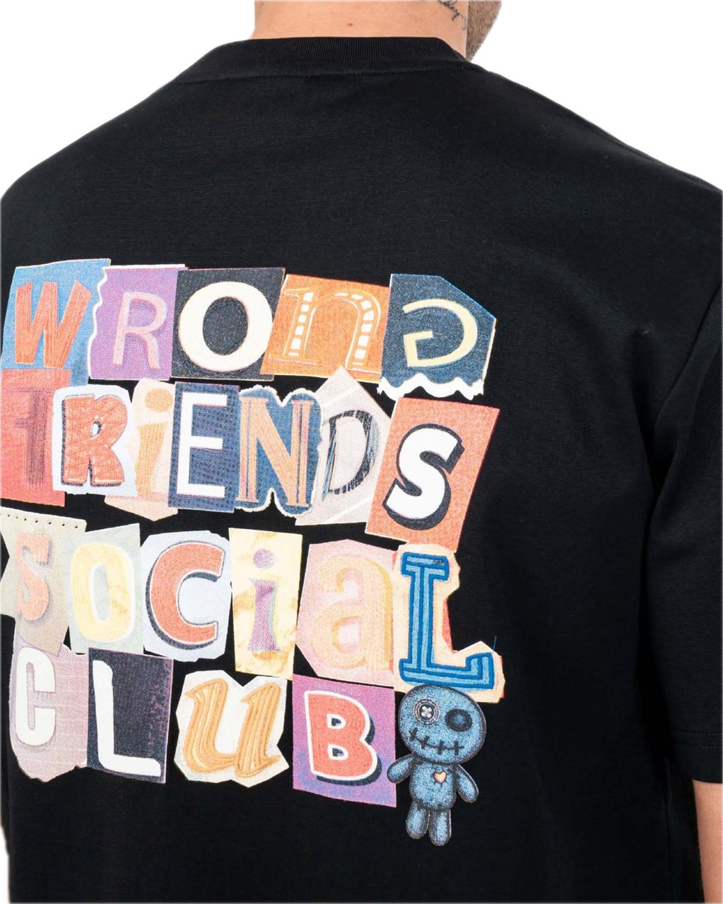 Wrong Friends Social Club T-Shirt Black Zwart